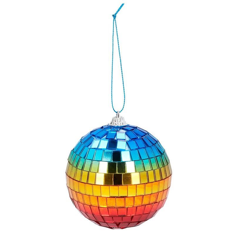 6 BOULE DISCO MULTICOLORES 