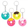 SET 4 PORTE-CLES DONUT 4 COULEURS 4.5 X 4.5 CM  SET 4 PORTE-CLES DONUT 4 COULEURS 4.5 X 4.5 CM