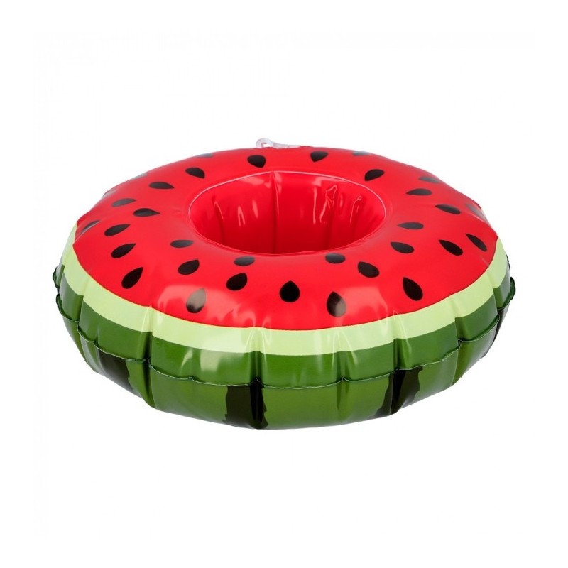 PORTE-GOBELET GONFLABLE PASTEQUE 20 CM  PORTE-GOBELET GONFLABLE PASTEQUE 20 CM