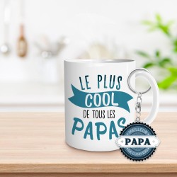 COFFRET CADEAU MEILLEUR PAPA DE L'UNIVERS MUG + PORTE CLE