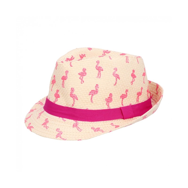 CHAPEAU BORSALINO FLAMANT ROSE 