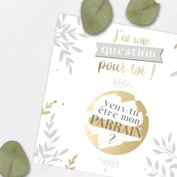 CARTE ANNONCE VEUX TU ETRE MON PARRAIN