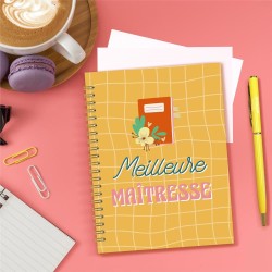 COFFRET CADEAU MEILLEURE MAITRESSE CARNET DE NOTES ET STYLO