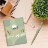 COFFRET CADEAU ATSEM EN OR CARNET DE NOTES ET STYLO