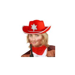 CHAPEAU COW BOY ENFANT ROUGE