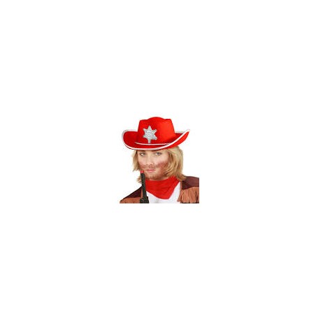 CHAPEAU COW BOY ENFANT ROUGE