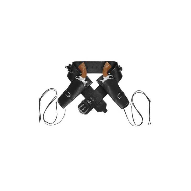 DOUBLE HOLSTER CUIR NOIR 