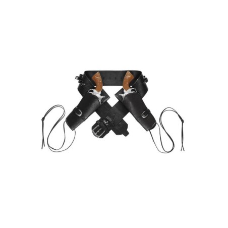 DOUBLE HOLSTER CUIR NOIR 