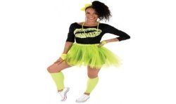DEGUISEMENT ANNEES 80 TUTU JAUNE TAILLE UNIQUE 