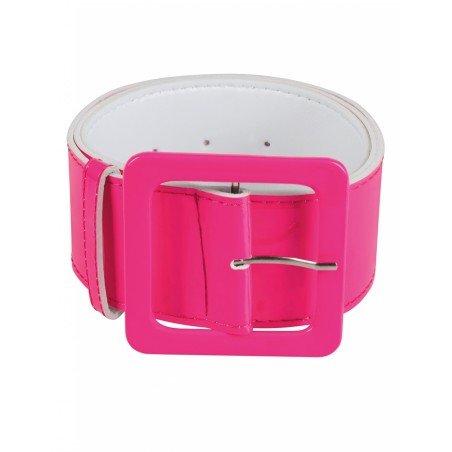 CEINTURE LARGE ROSE FLUO 