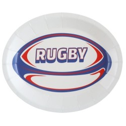 10 ASSIETTES RUGBY 