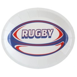 10 ASSIETTES RUGBY 