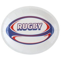 10 ASSIETTES RUGBY 