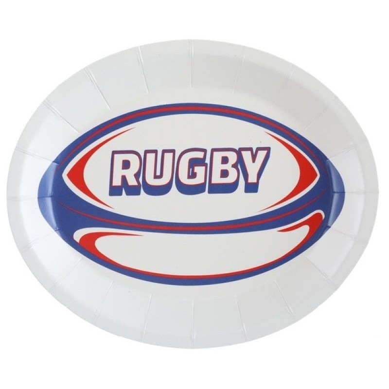 10 ASSIETTES RUGBY 