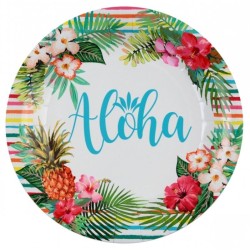 8 ASSIETTES  ALOHA  22 CM 