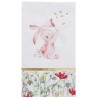10 SERVIETTES LAPIN FLEURI 22 X 20 CM