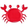 10 ASSIETTES CRABE ROUGE THEME DE LA MER 20 X 27 CM 