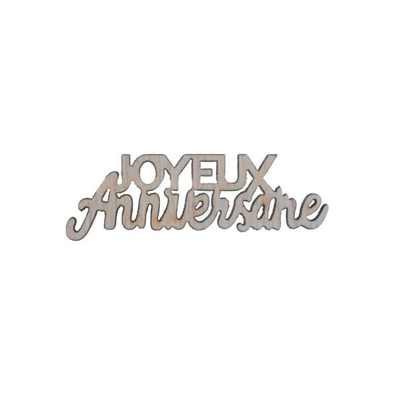 CONFETTIS BOIS JOYEUX ANNIVERSAIRE 