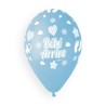 5 BALLONS BIO LATEX BEBE ARRIVE 33CM  5 BALLONS BIO LATEX BEBE ARRIVE 33CM