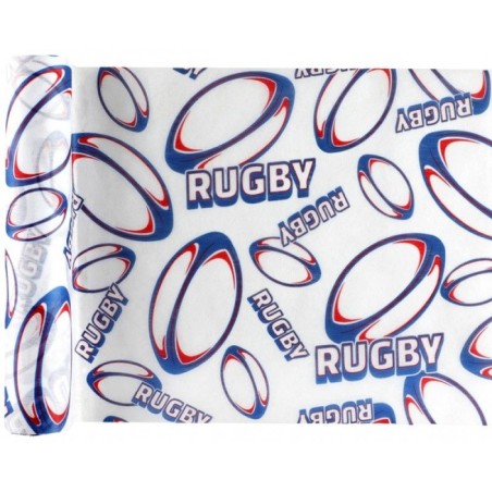 CHEMIN DE TABLE RUGBY 30 CM X  5 METRE 