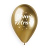 5 BALLONS BIO LATEX BONNE RETRAITE COULEUR SHINE OR 33CM 