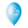 5 BALLONS BIO LATEX BONNE FETE PAPA 33CM 