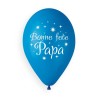 5 BALLONS BIO LATEX BONNE FETE PAPA 33CM 