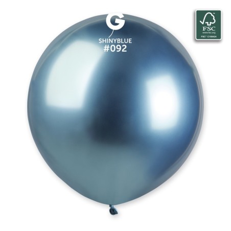 3 BALLONS BIO LATEX SHINY BLEU 48CM 