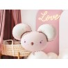 BALLON METALLIQUE PETITE SOURIS ROSE ET OR 75 X 46 CM