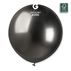 3 BALLONS BIO LATEX SHINY GRIS 48CM 