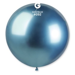 5 BALLONS BIO LATEX SHINY BLEU 80CM 