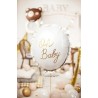 BALLON METALLIQUE BALLON BLANC ET OR OH BABY 37.5 X 53 CM