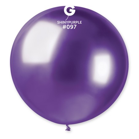 5 BALLONS BIO LATEX SHINY VIOLET 80CM 