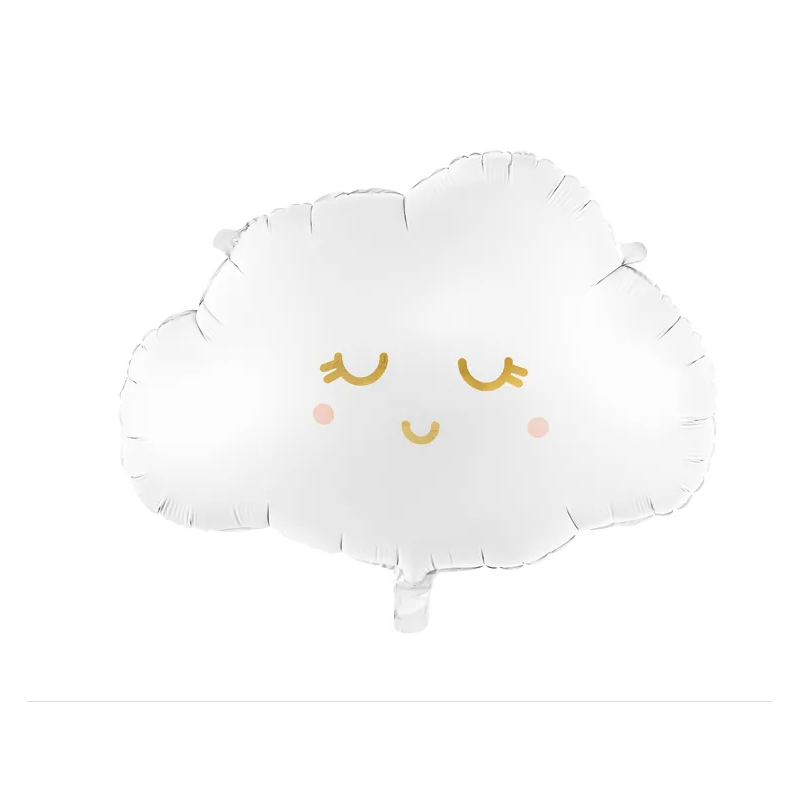 BALLON METALLIQUE NUAGE BLANC YEUX OR 51 X 35.5 CM BALLON METALLIQUE NUAGE BLANC YEUX OR 51 X 35.5 CM