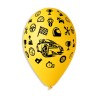 50 BALLONS VOITURE ROUGE BLEU BLANC JAUNE NOIR 33CM 