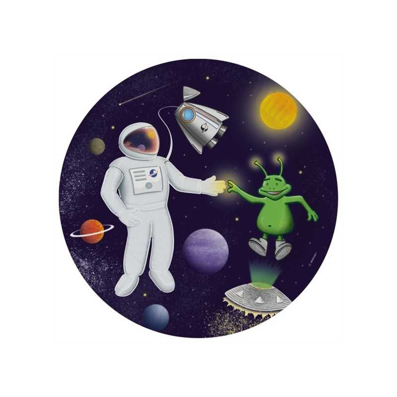 8 ASSIETTES THEME DE L'ESPACE 23 CM