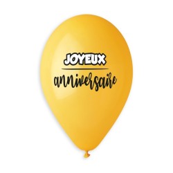 50 BALLONS JOYEUX ANNIVERSAIRE MULTICOLOR 33CM 