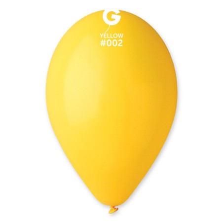 10 BALLONS JAUNE BIO LATEX 30 CM 