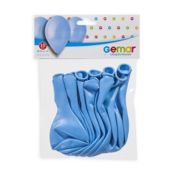 10 BALLONS BLEU CLAIR  072 BIO LATEX 30 CM 