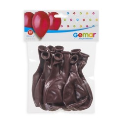 10 BALLONS BORDEAU BIO LATEX 30CM 