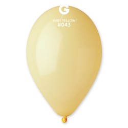 50 BALLONS JAUNE BEBE PASTEL  043 LATEX 28-30 CM 