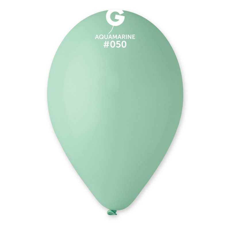 50 BALLONS VERT D'EAU LATEX 30CM 