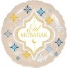 BALLON METALLIQUE ROND 43CM EID MUBARAK
