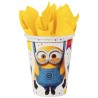 8 GOBELETS PAPIER LES MINIONS 250ML