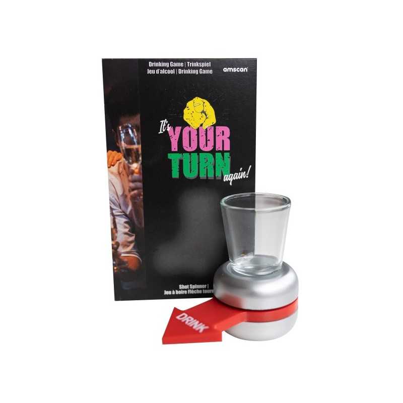JEU A BOIRE SHOT SPINNER AVEC 1 SPINNER ET 1 GOBELET PLASTIQUE