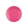 10 ASSIETTES RONDES BIODEGRADABLE FUSHIA 