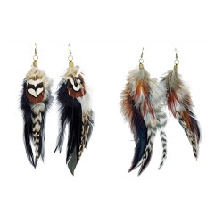 BOUCLES D'OREILLES EN PLUME D'AIGLE 