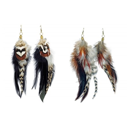 BOUCLES D'OREILLES EN PLUME D'AIGLE 