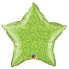 BALLON METALLIQUE ETOILE 20" CRYSTAL GRAPHIC STAR VERT LIME 