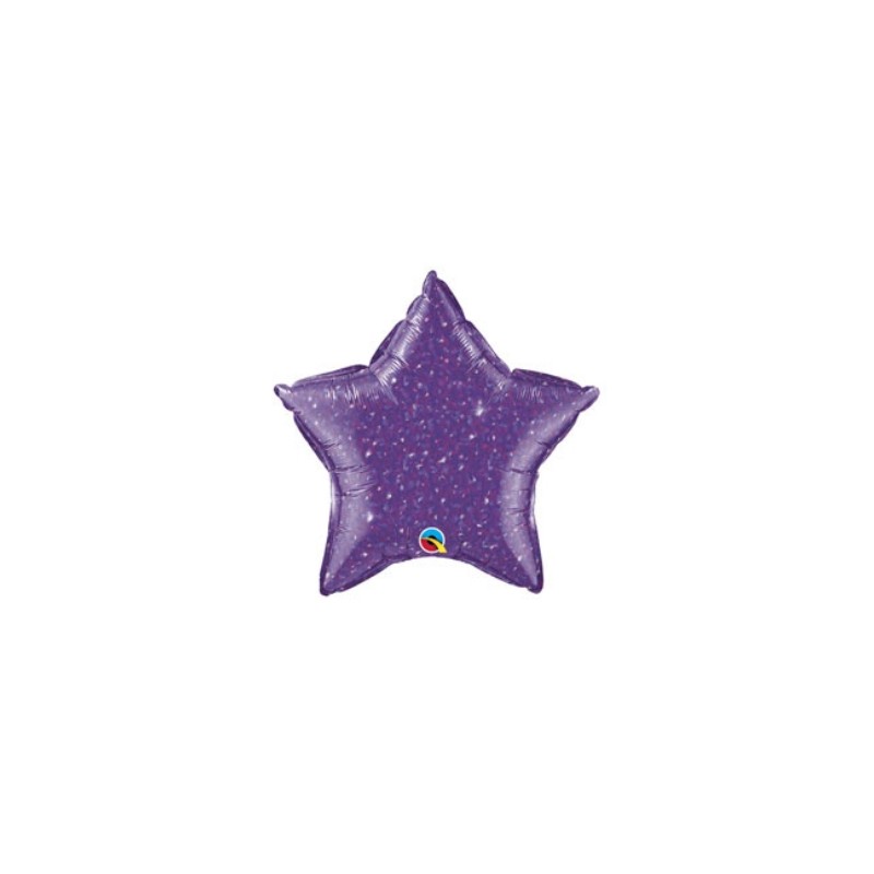 BALLON METALLIQUE ETOILE 20" CRYSTAL GRAPHIC STAR VIOLET